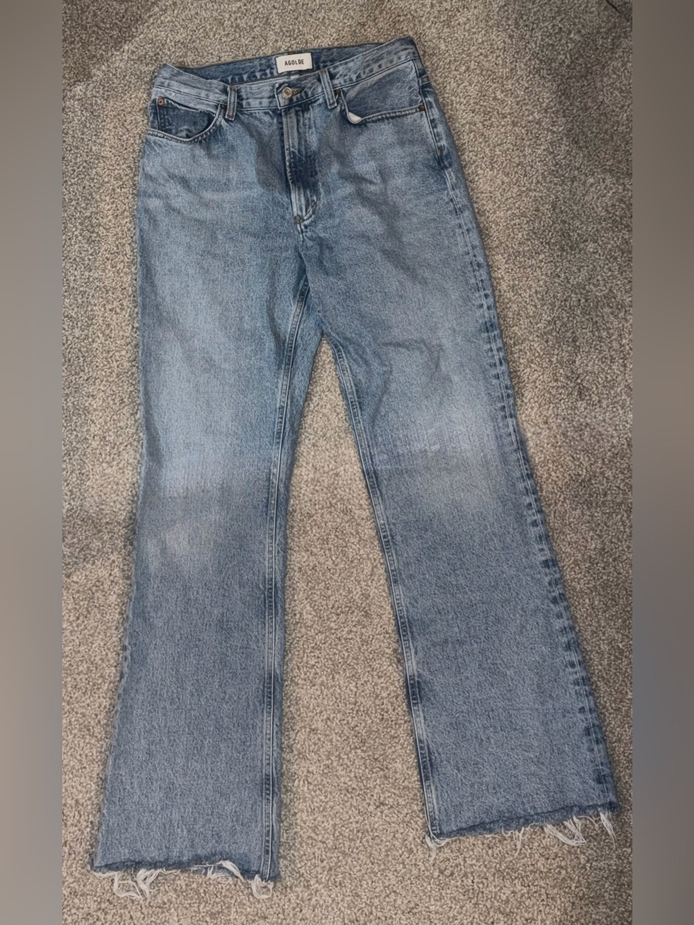 Agolde Leena Stage NWOT Blue Flare Wide-Leg Jeans